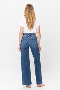 Judy Blue Full Size Double Button Wide Leg Jeans - 1985 the VAULT Boutique