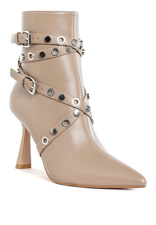 Jaunts Eyelets & Studs Harness Heel Boots - 1985 the VAULT Boutique