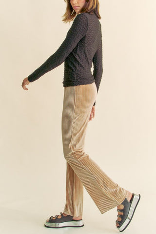 Davi & Dani Elastic Waist Knit Flare Pants - 1985 the VAULT Boutique