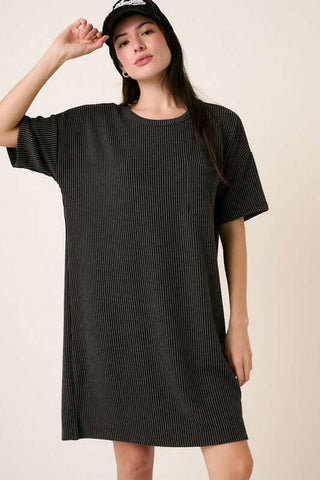 Mittoshop Urban Rib Knit Short Sleeve Tee Dress - 1985 the VAULT Boutique