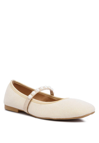 Sassie Pearl Embellished Ballerina Flats - 1985 the VAULT Boutique