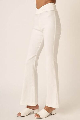 Mittoshop Surplice V Waist Flare Pants - 1985 the VAULT Boutique