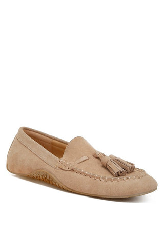 Kipstar Suede Round Toe Tassel Loafers - 1985 the VAULT Boutique