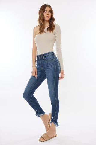 Kancan Raw Hem High Waist Cropped Jeans - 1985 the VAULT Boutique