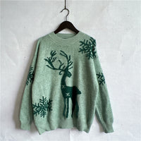 Reindeer and Snowflake Pattern Sweater - 1985 the VAULT Boutique