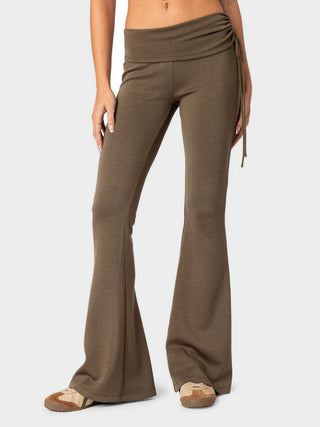 Drawstring Ruched Flare Pants - 1985 the VAULT Boutique