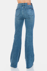 Judy Blue Full Size Tummy Control Cut Hem Flare Jeans - 1985 the VAULT Boutique