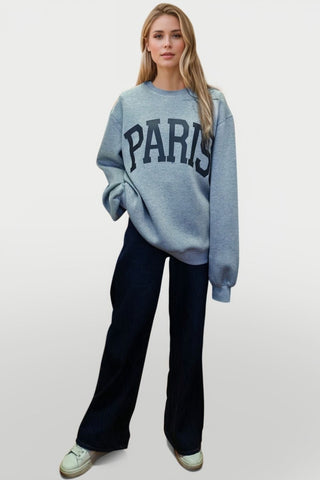 Basic Bae PARIS Round Neck Long Sleeve Air Scuba Sweatshirt - 1985 the VAULT Boutique