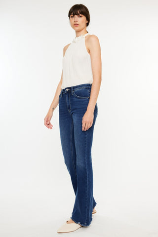 Kancan Cat's Whiskers Raw Hem Flare Jeans - 1985 the VAULT Boutique