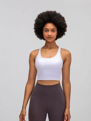 Millennia Scoop Neck Active Tank with Detachable Chest Pads - 1985 the VAULT Boutique