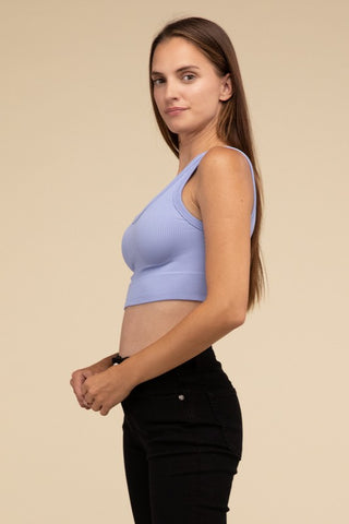 Ribbed Seamless Crop Top - 1985 the VAULT Boutique