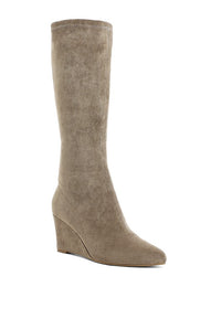 Tulsha Microfiber Wedge Heel Boots - 1985 the VAULT Boutique