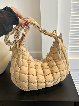 Bubble Texture Ruched Strap Quilted Shoulder Bag - 1985 the VAULT Boutique