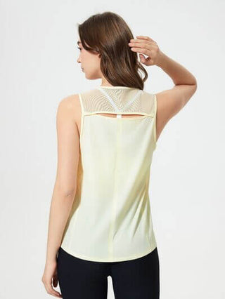 Millennia Cutout Back Round Neck Active Tank - 1985 the VAULT Boutique