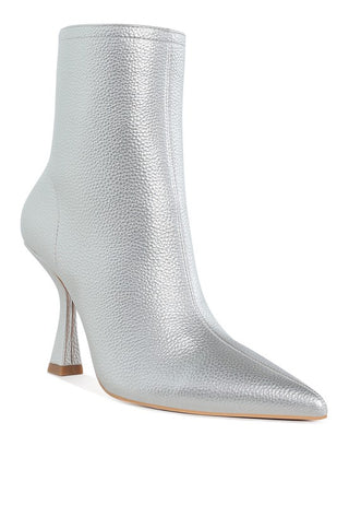 Farnak Metallic Pointed Toe Ankle Boots - 1985 the VAULT Boutique