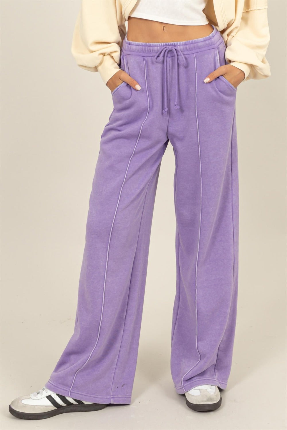 HYFVE Drawstring High Rise Wide Leg Pants - 1985 the VAULT Boutique