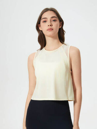 Millennia Round Neck Cropped Active Tank - 1985 the VAULT Boutique