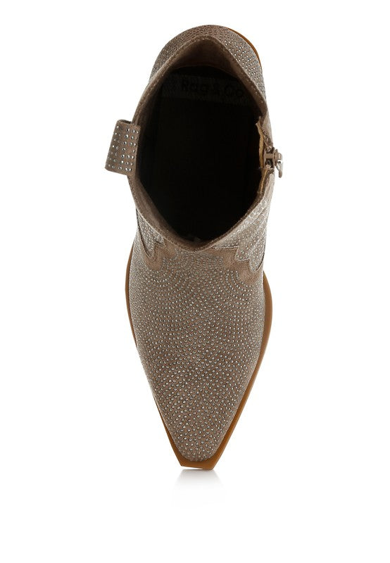 Costello Rhinestones Embellished Cowgirl Boots - 1985 the VAULT Boutique