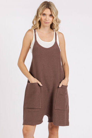 Mittoshop Scoop Neck Spaghetti Strap Overalls with Pockets - 1985 the VAULT Boutique