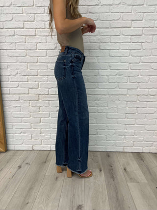 Addie Mid Rise Vintage Wash Wide Leg Jeans - 1985 the VAULT Boutique