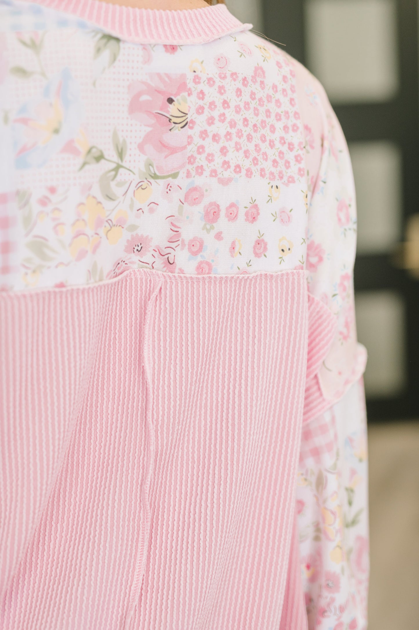 A Little Bias Printed Patchwork Top