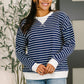 Almost Therapeutic Drop Shoulder Pullover in Navy