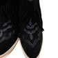 Amos Fringe Ankle Bootie in Black Suede - 1985 the VAULT Boutique