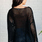 Ask Anyway Fishnet Sweater - 1985 the VAULT Boutique