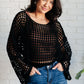 Ask Anyway Fishnet Sweater - 1985 the VAULT Boutique