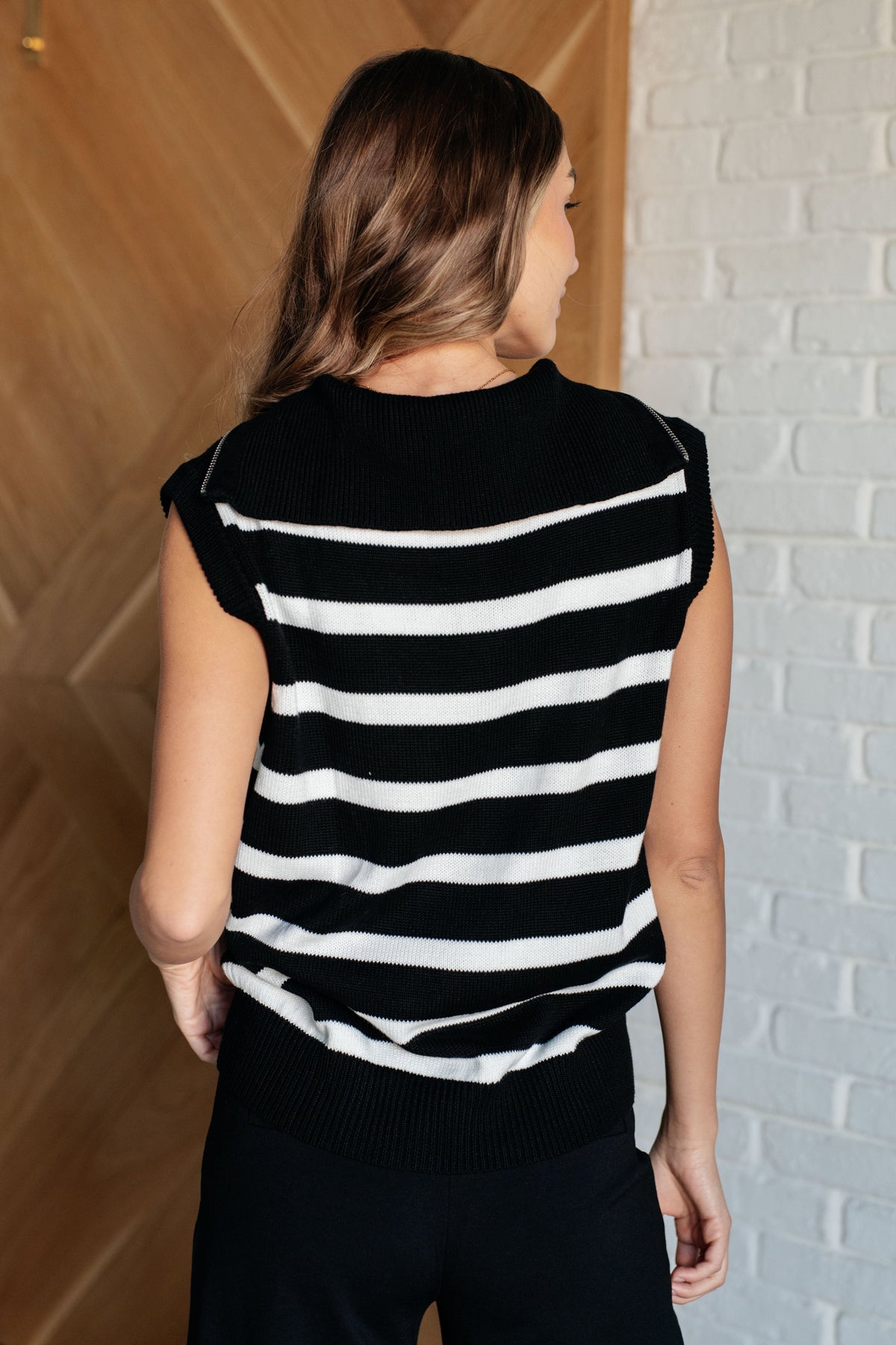 Attached at the Hip 1/4 Zip Sleeveless Sweater - 1985 the VAULT Boutique