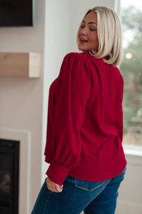 Back in Business V-Neck Blouse - 1985 the VAULT Boutique