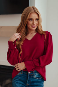 Back in Business V-Neck Blouse - 1985 the VAULT Boutique