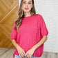 Bare Necessitee Relaxed Basic Tee in Hot Pink