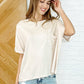 Bare Necessitee Relaxed Basic Tee in Sand Beige