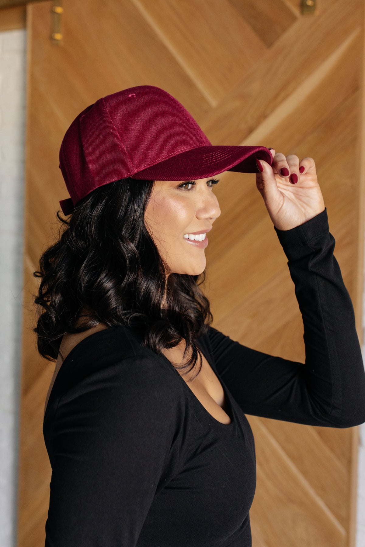 Basic Babe Ball Cap in Wine - 1985 the VAULT Boutique