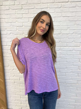 Basically Flowing Dolman Sleeve Top in B Lavender - 1985 the VAULT Boutique