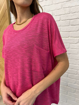 Basically Flowing Dolman Sleeve Top in Hot Pink - 1985 the VAULT Boutique