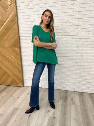 Basically Flowing Dolman Sleeve Top in Kelly Green - 1985 the VAULT Boutique