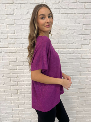 Basically Flowing Dolman Sleeve Top in Lt Plum - 1985 the VAULT Boutique