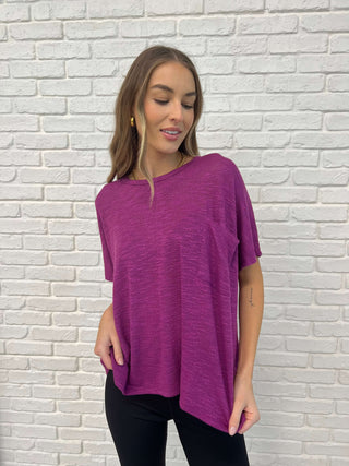 Basically Flowing Dolman Sleeve Top in Lt Plum - 1985 the VAULT Boutique