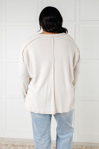 Basically Freezing Brushed Hacci Top in Sand Beige - 1985 the VAULT Boutique