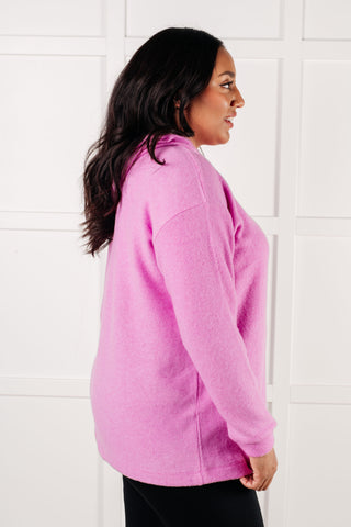 Basically My Favorite Hooded Pullover in Bright Mauve - 1985 the VAULT Boutique