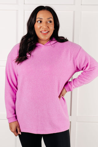 Basically My Favorite Hooded Pullover in Bright Mauve - 1985 the VAULT Boutique