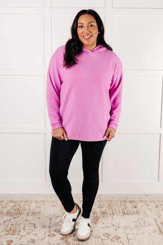 Basically My Favorite Hooded Pullover in Bright Mauve - 1985 the VAULT Boutique