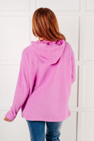 Basically My Favorite Hooded Pullover in Bright Mauve - 1985 the VAULT Boutique