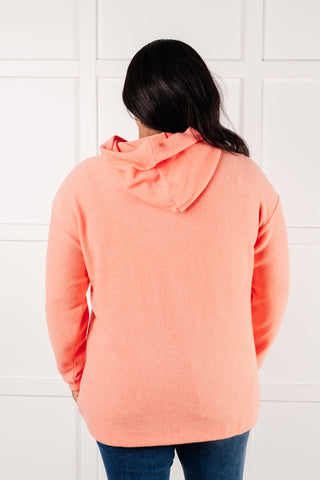 Basically My Favorite Hooded Pullover in Coral - 1985 the VAULT Boutique