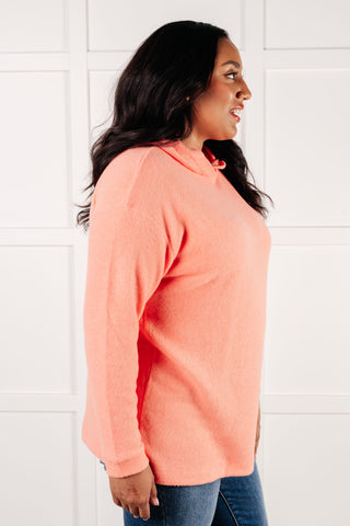 Basically My Favorite Hooded Pullover in Coral - 1985 the VAULT Boutique