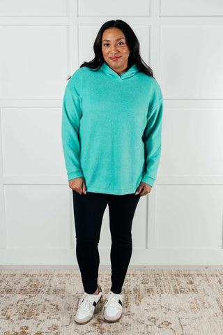 Basically My Favorite Hooded Pullover in Turquoise - 1985 the VAULT Boutique