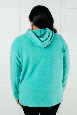 Basically My Favorite Hooded Pullover in Turquoise - 1985 the VAULT Boutique