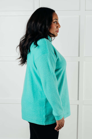 Basically My Favorite Hooded Pullover in Turquoise - 1985 the VAULT Boutique